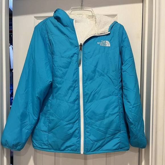 The North Face Other - THE NORTH FACE girls’ reversible hooded puffer jacket, Large 14/16